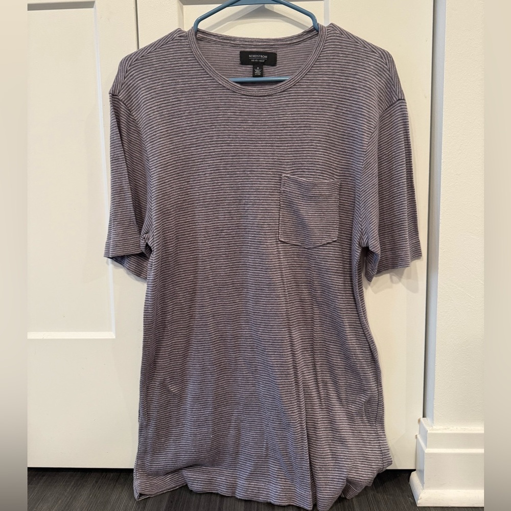 Men's Striped Gray Shirt